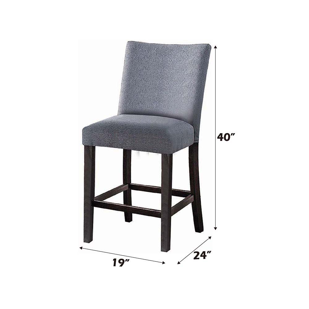Yelena - Counter Height Chair (Set of 2) - Fabric & Weathered Espresso - Urban Living Furniture (Los Angeles, CA)