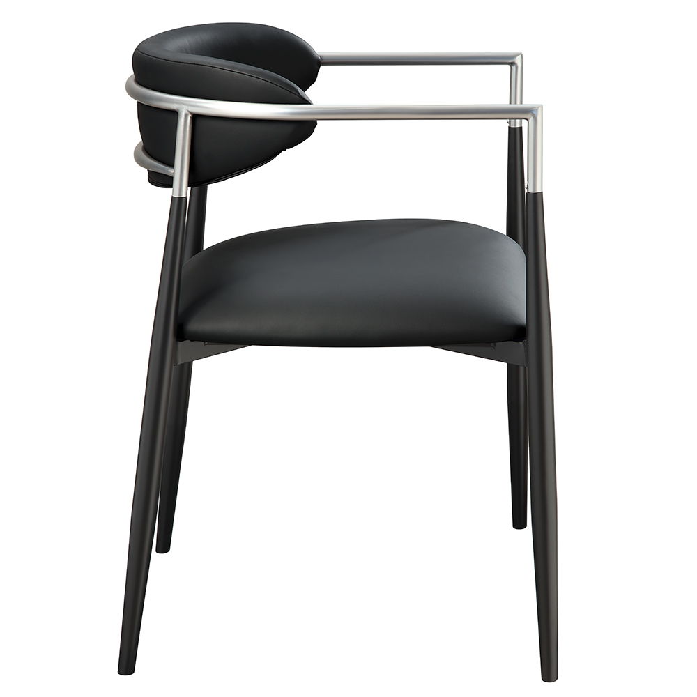 Gavan - Arm Chair (Set of 2) - Black Synthetic Leather - Urban Living Furniture (Los Angeles, CA)