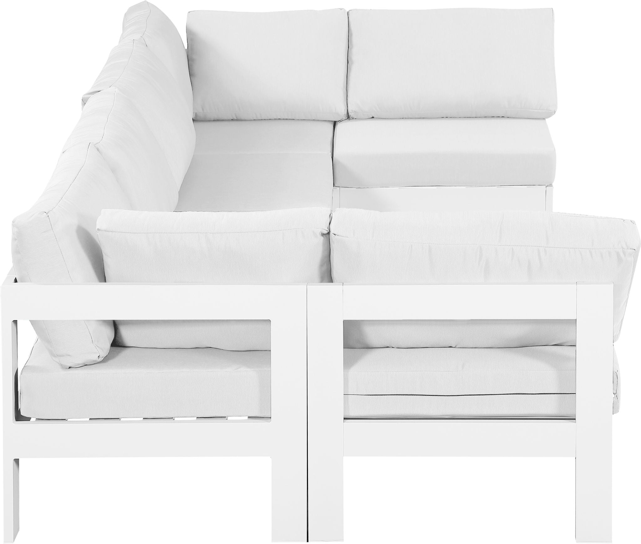 Nizuc - Outdoor Patio 6 Piece Modular Sectional With White Frame - Urban Living Furniture (Los Angeles, CA)
