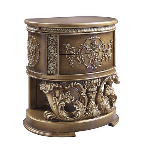 Constantine - Nightstand - Brown & Gold Finish - Urban Living Furniture (Los Angeles, CA)