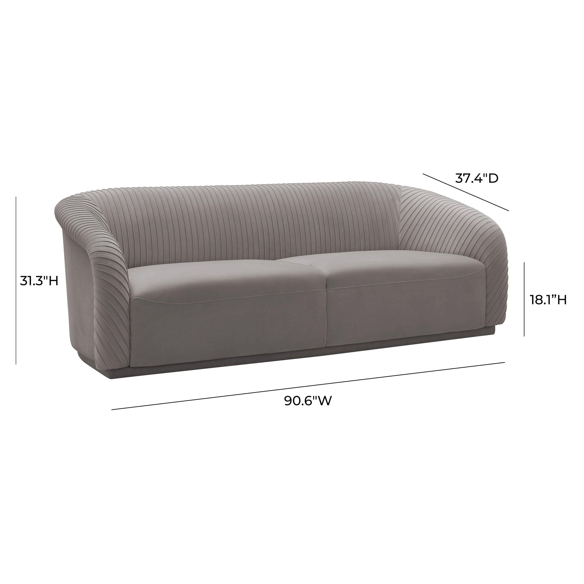 Yara - Pleated Velvet Sofa - Urban Living Furniture (Los Angeles, CA)