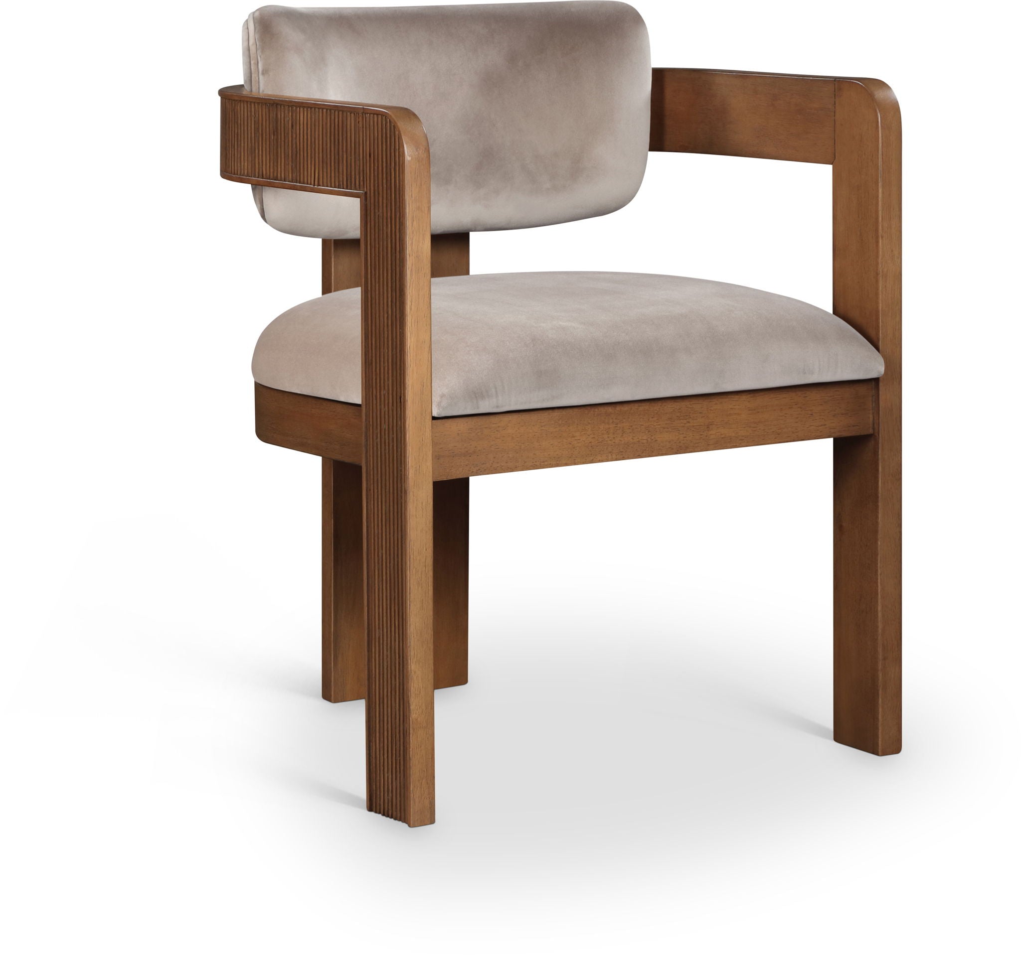Sacha - Velvet Dining Chair With Brown Base (Set of 2) - Urban Living Furniture (Los Angeles, CA)