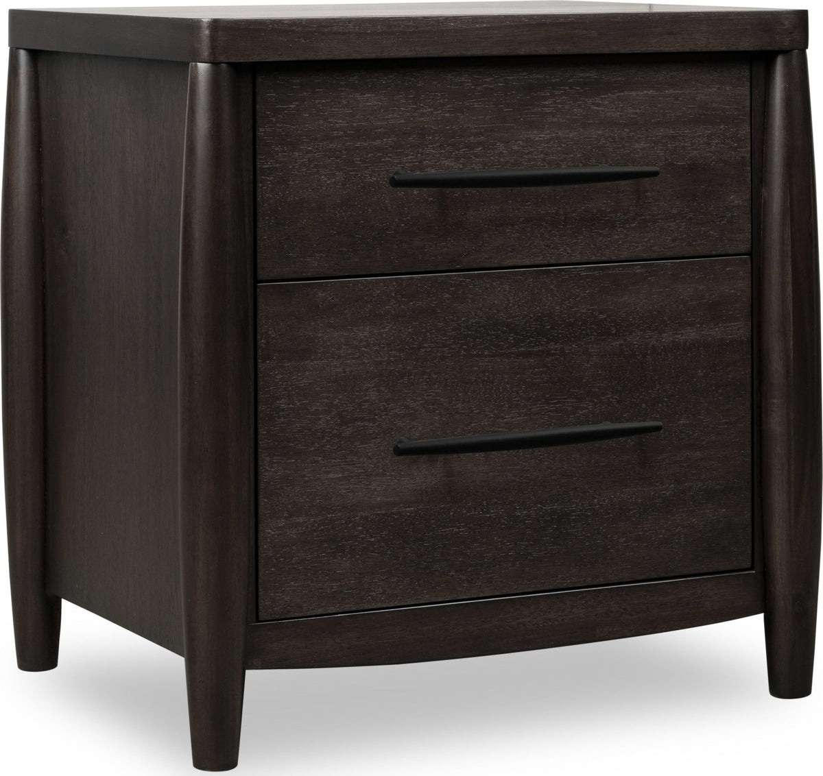 Koko - Two Drawer Nightstand With Cord Management - Minx
