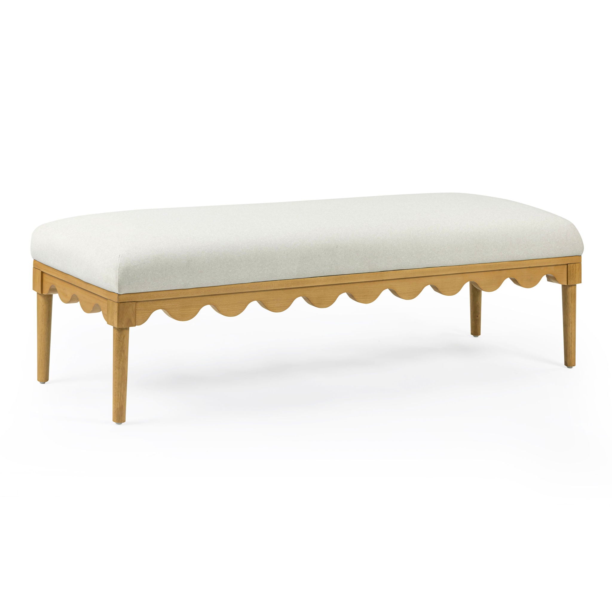 Oodle - Vegan Mohair Bench, Natural Ash Legs - Urban Living Furniture (Los Angeles, CA)