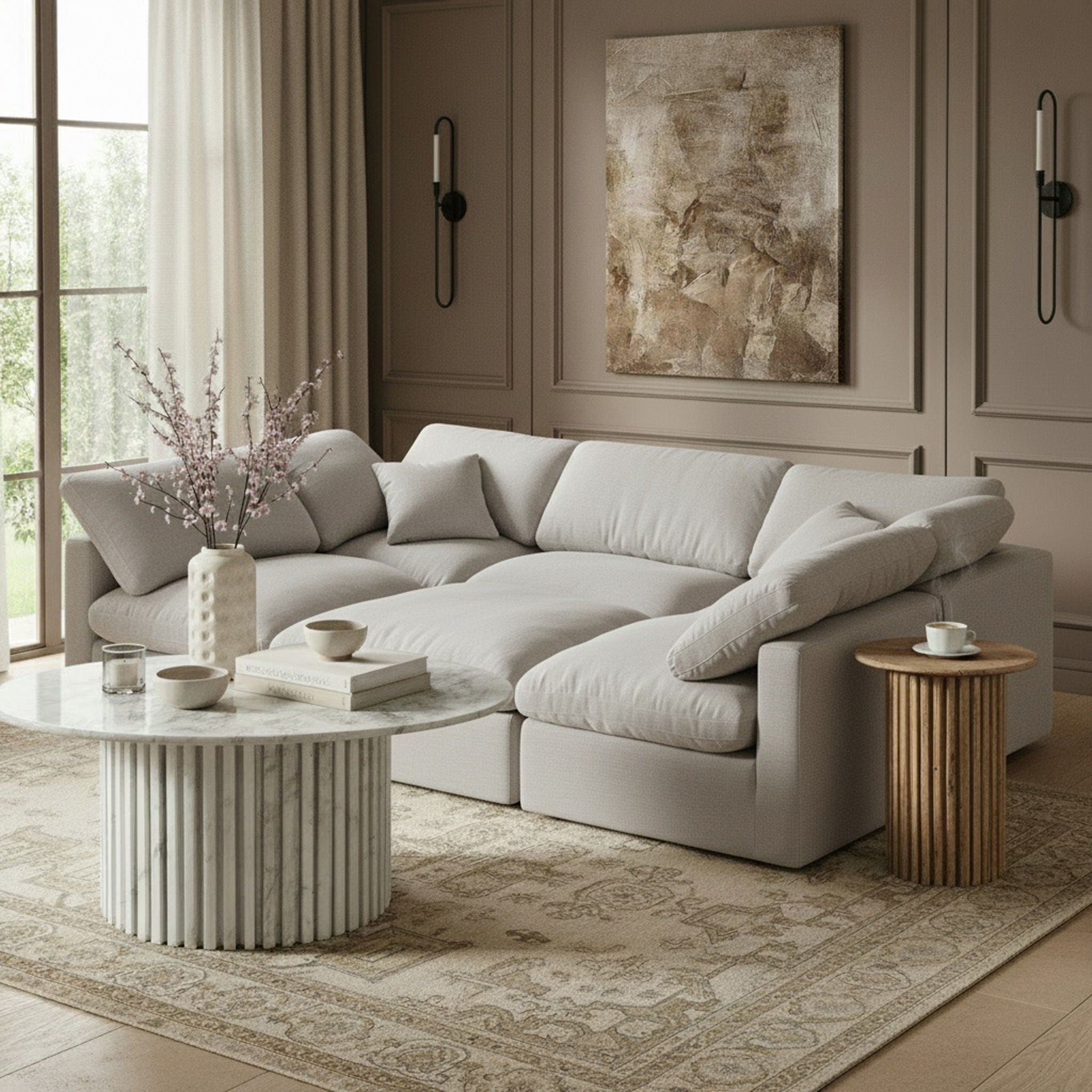 Indulge - Linen 6 Piece Modular Sectional - Urban Living Furniture (Los Angeles, CA)