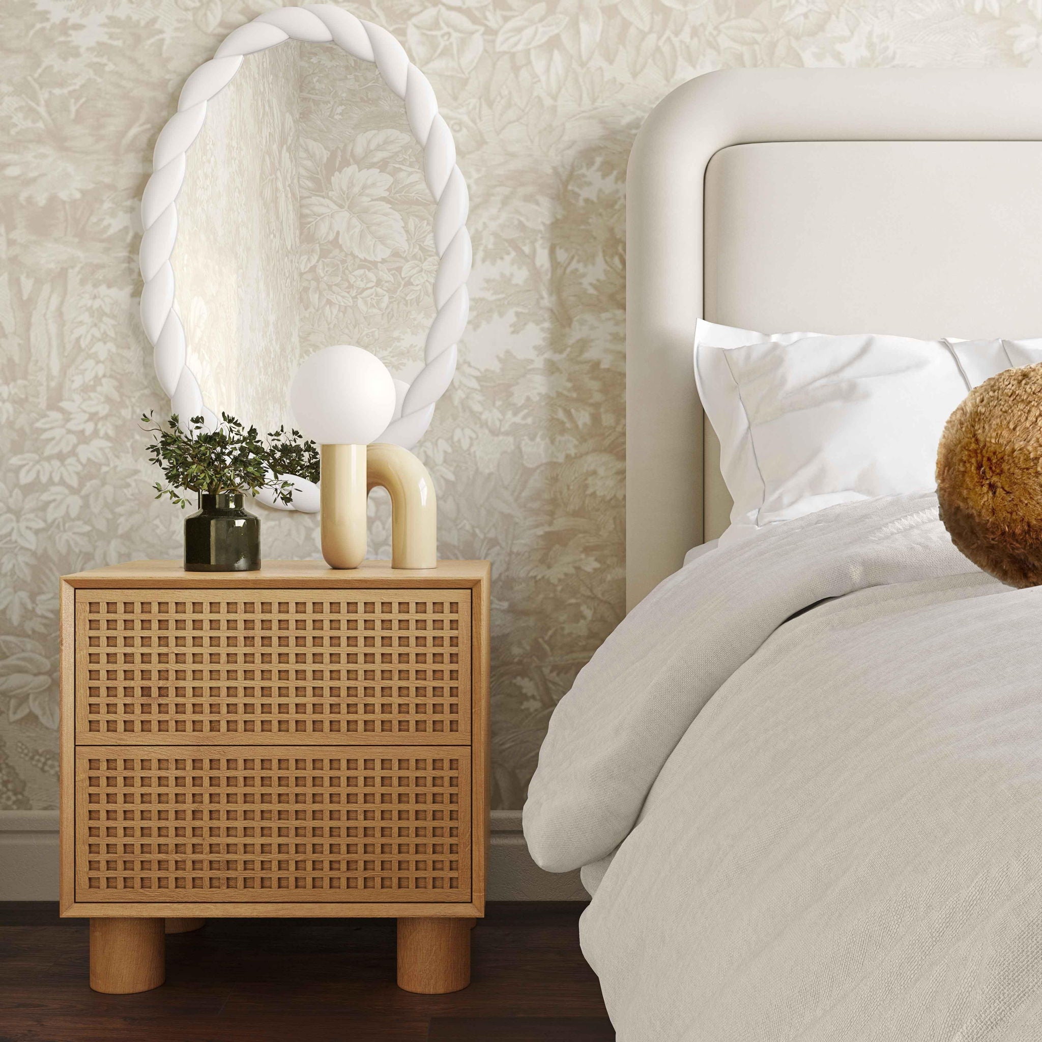 Miles - Rubberwood Nightstand - Natural - Urban Living Furniture (Los Angeles, CA)