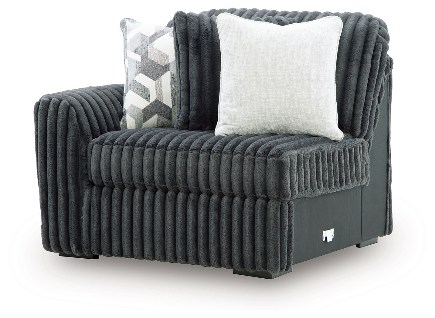 Midnight-Madness - LAF Corner Chair - Gunmetal - Urban Living Furniture (Los Angeles, CA)