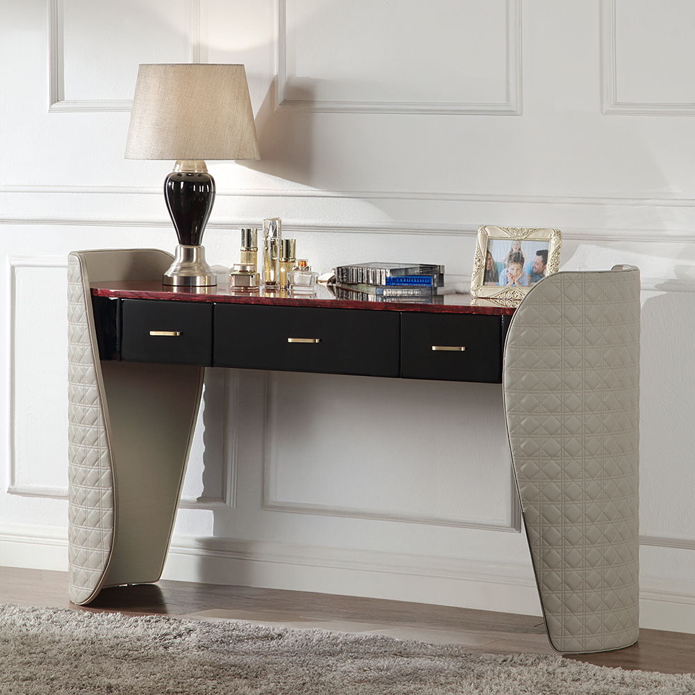 Jamonica - Vanity Desk - Gray & Dark Brown - Urban Living Furniture (Los Angeles, CA)