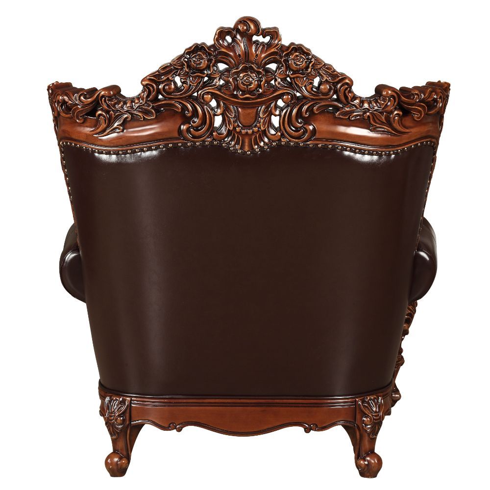 Forsythia - Chair - Espresso Top Grain Leather Match & Walnut - Urban Living Furniture (Los Angeles, CA)