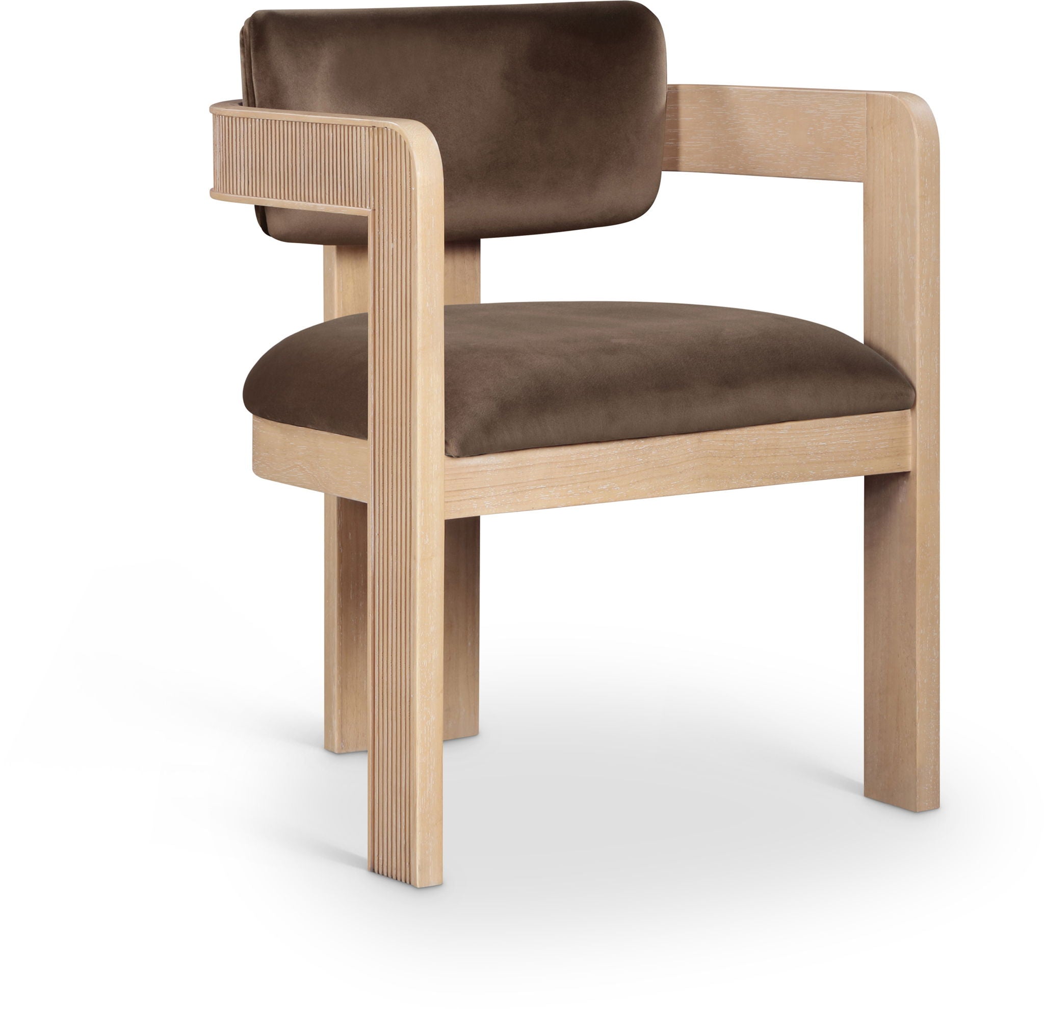 Sacha - Velvet Dining Chair With Natural Base (Set of 2) - Urban Living Furniture (Los Angeles, CA)