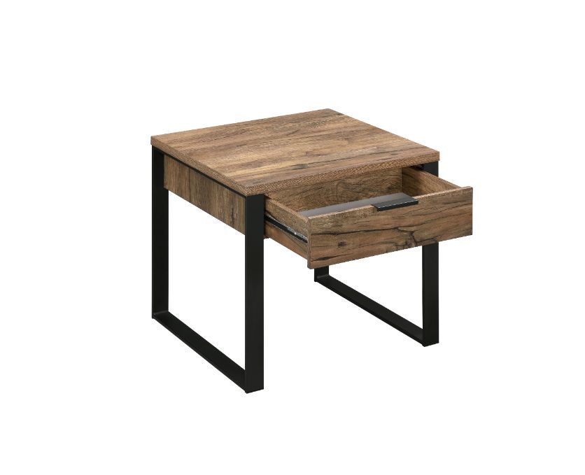Aflo - End Table - Weathered Oak & Black Finish - Urban Living Furniture (Los Angeles, CA)
