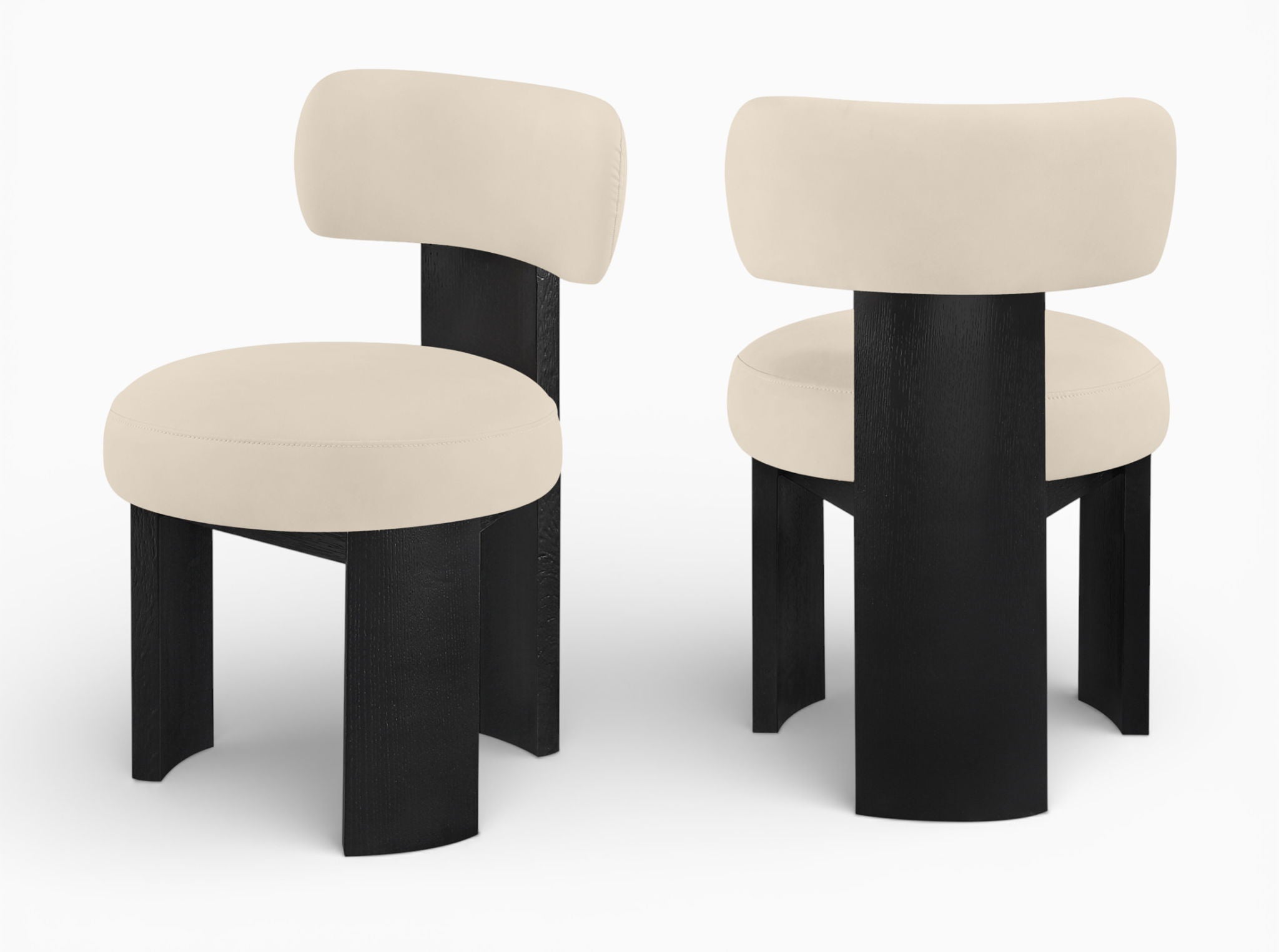 Atelier - Vegan Leather Upholstered Dining Chair (Set of 2) - Black Frame - Urban Living Furniture (Los Angeles, CA)