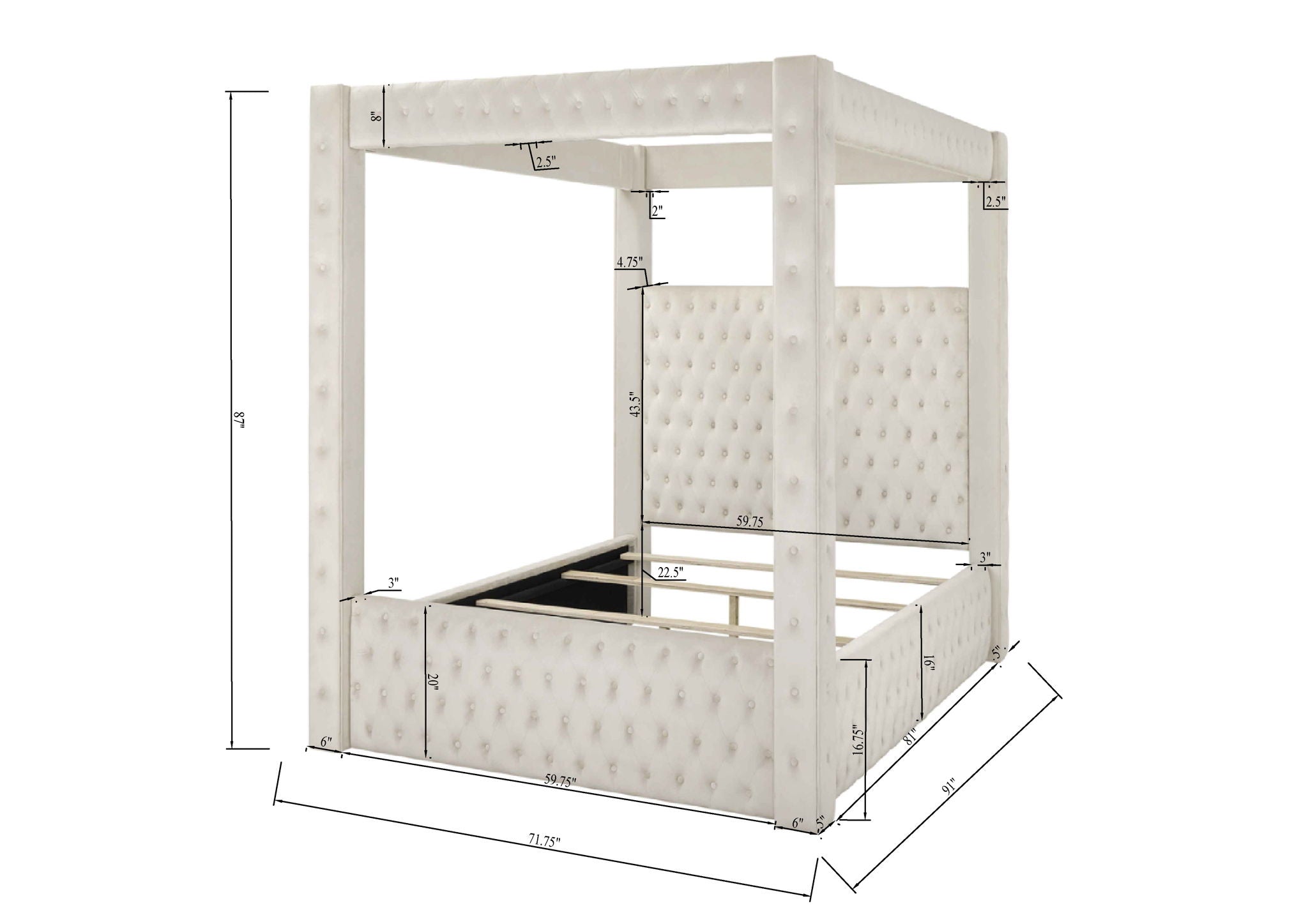 Annabelle - Canopy Bed - Urban Living Furniture (Los Angeles, CA)