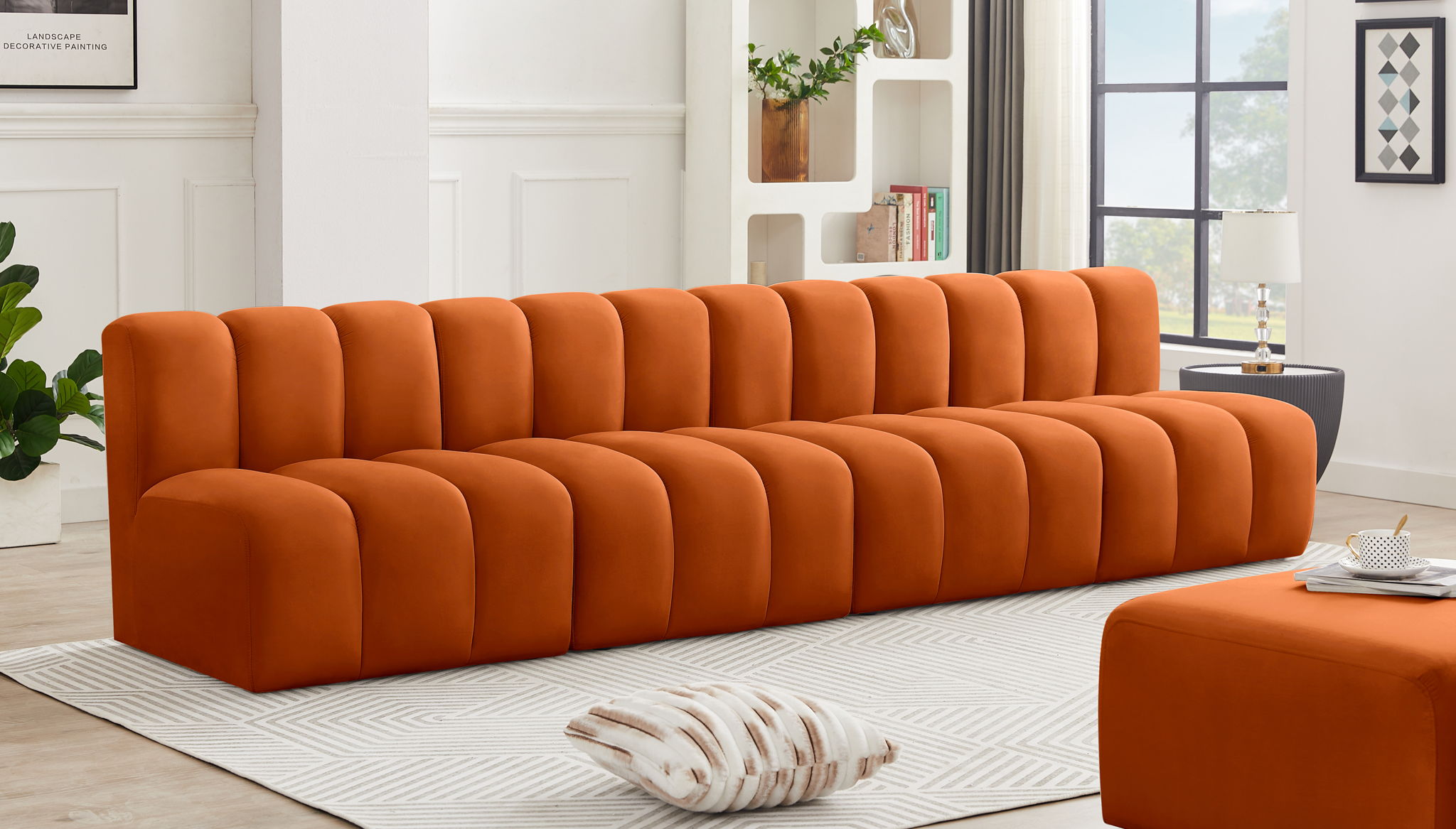 Arc - Velvet 4 Seats Modular Sofa - Urban Living Furniture (Los Angeles, CA)