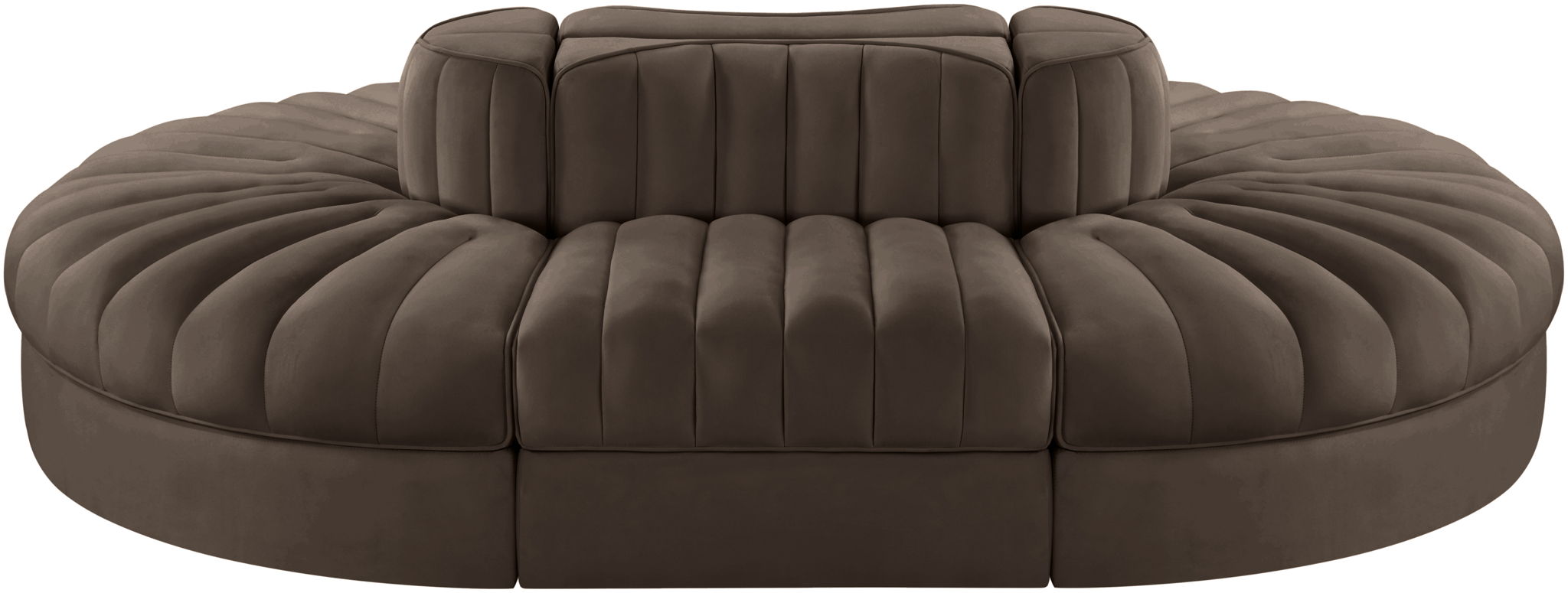 Rummi - Oval Velvet Performance Fabric Upholstered 6 Piece Modular Sectional - Urban Living Furniture (Los Angeles, CA)
