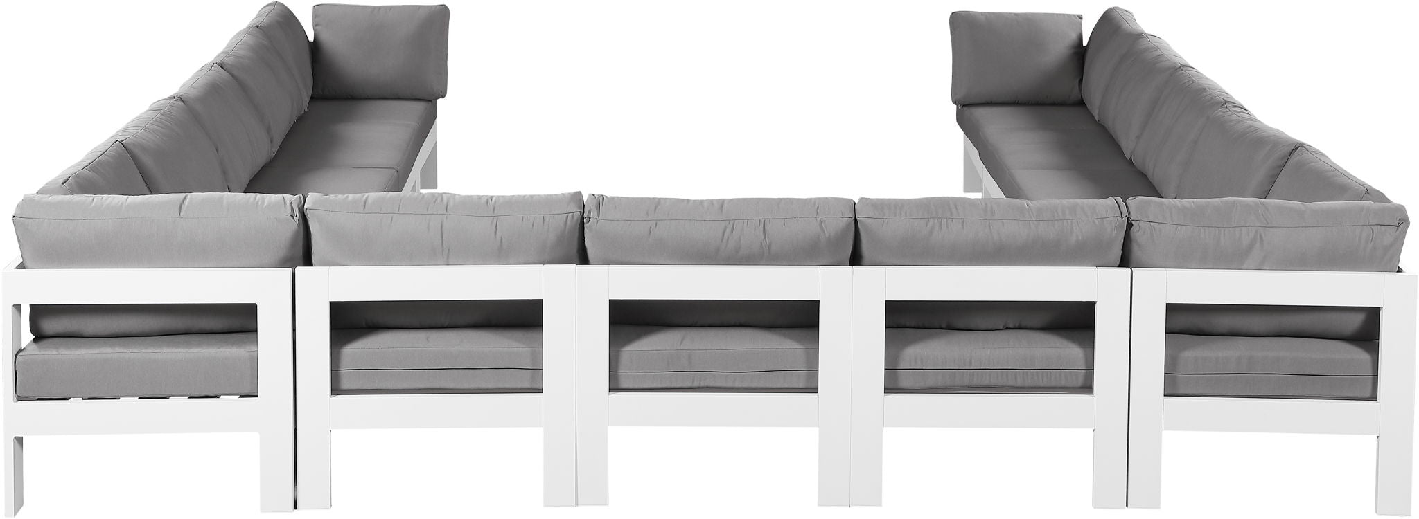 Nizuc - Outdoor Patio 13 Piece Modular Sectional With White Frame - Urban Living Furniture (Los Angeles, CA)
