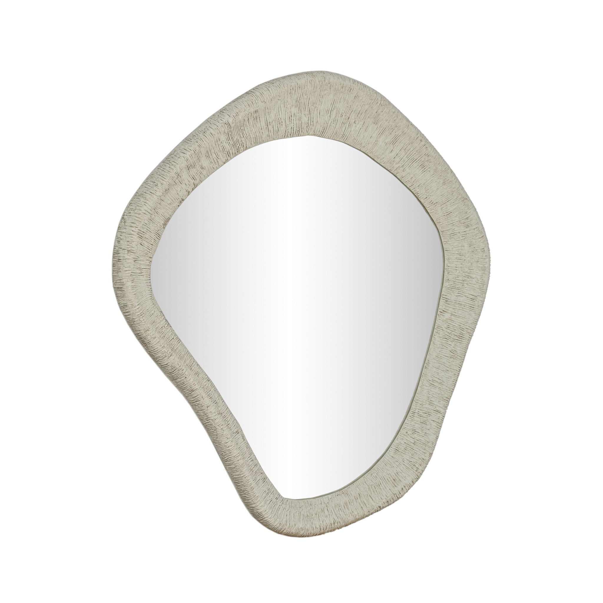 Orpheus - 35" x 31" Ribbed Wall Mirror - Faux Stone - Urban Living Furniture (Los Angeles, CA)