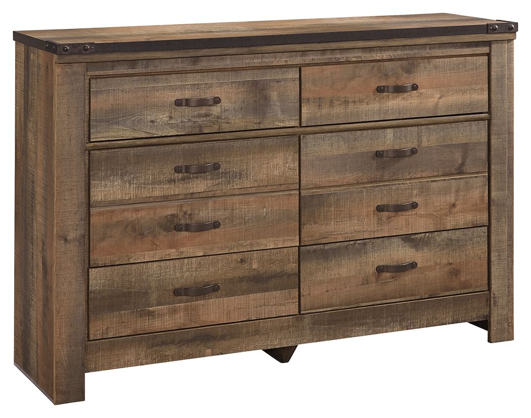 Trinell - Brown Dark - Six Drawer Dresser - 61.34" x 15.98" x 42.99" - Urban Living Furniture (Los Angeles, CA)