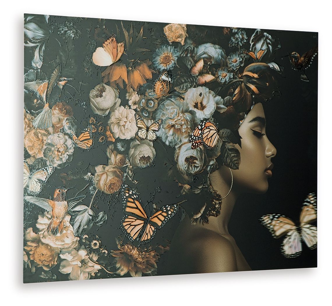 Valfer - Orange / Black / White - Wall Art - Urban Living Furniture (Los Angeles, CA)