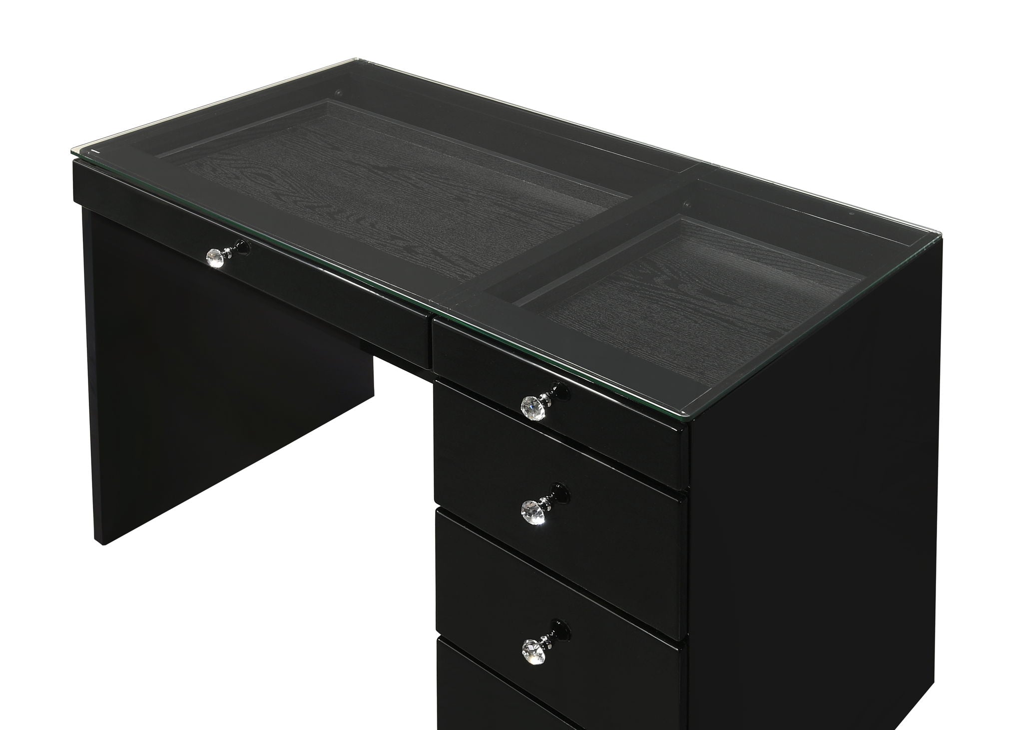 Morgan - Vanity Desk With Glass Top, Led Mirror & Stool - Urban Living Furniture (Los Angeles, CA)