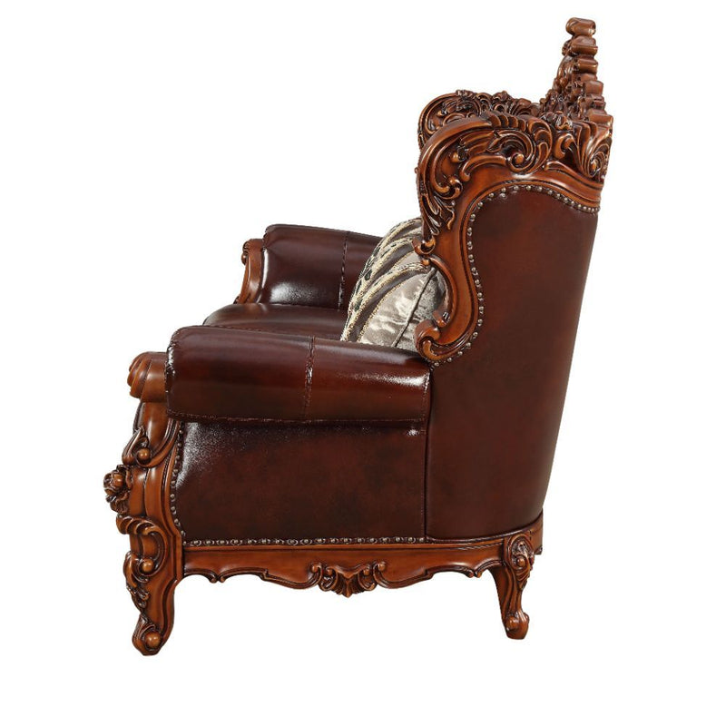 Eustoma - Sofa - Cherry Top Grain Leather Match & Walnut - Urban Living Furniture (Los Angeles, CA)