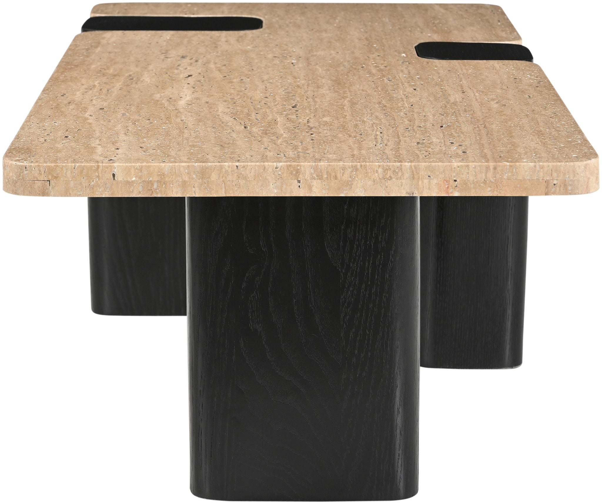 Ravenna - Genuine Travertine Top And Oak Wood Base Table - Urban Living Furniture (Los Angeles, CA)