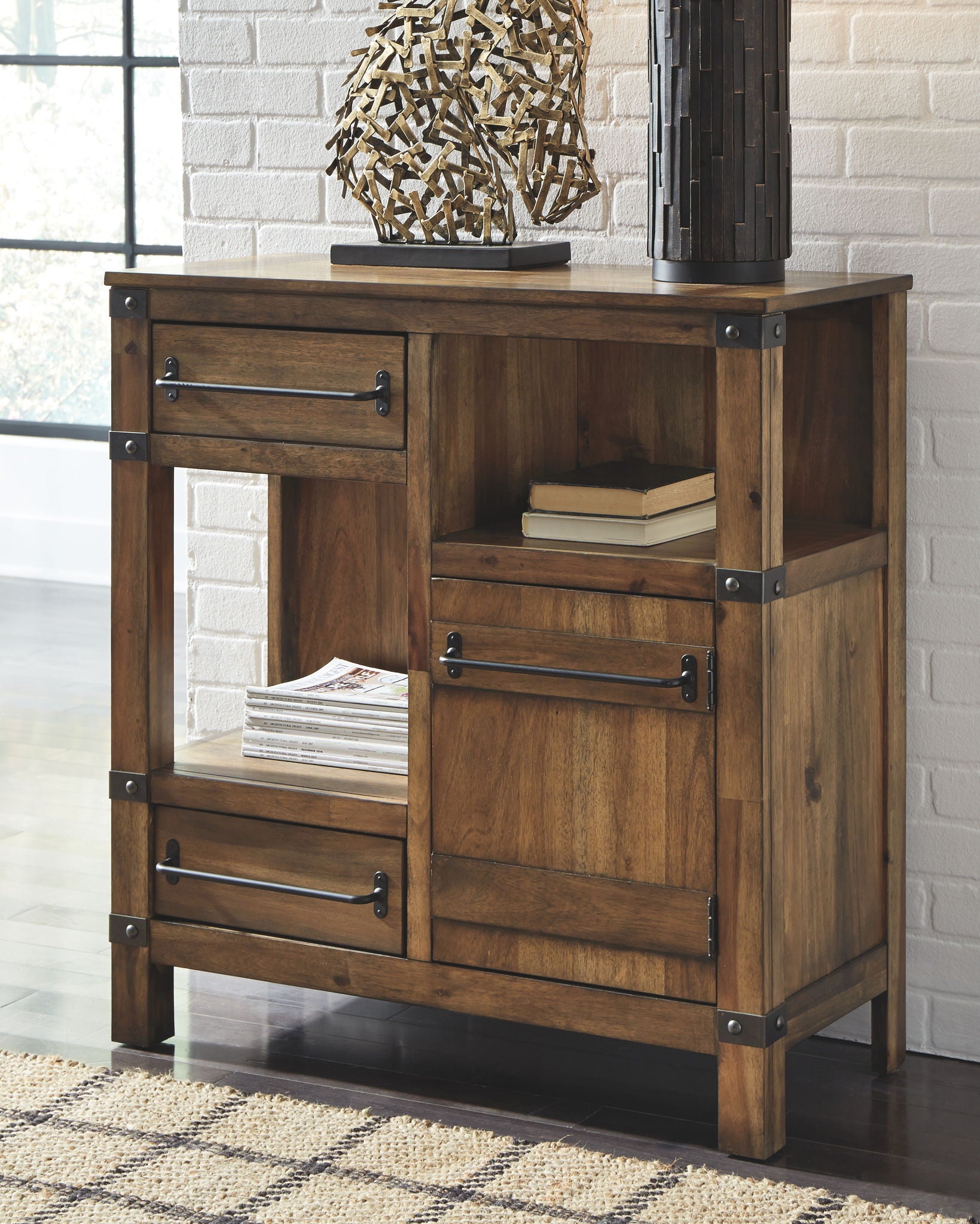Roybeck - Light Brown / Bronze - Accent Cabinet - Urban Living Furniture (Los Angeles, CA)