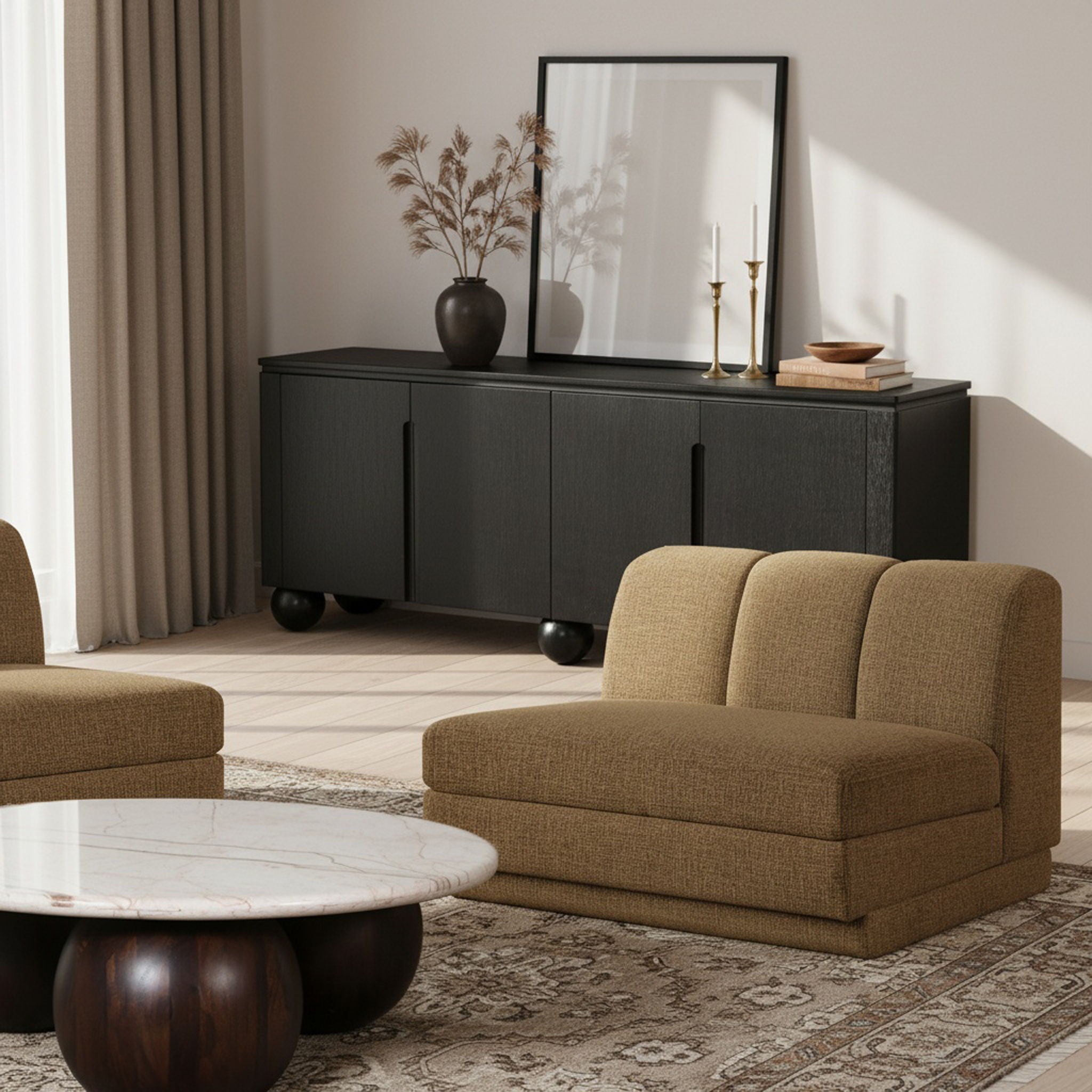 Modari - Fabric Upholstered Armless Chair - Urban Living Furniture (Los Angeles, CA)