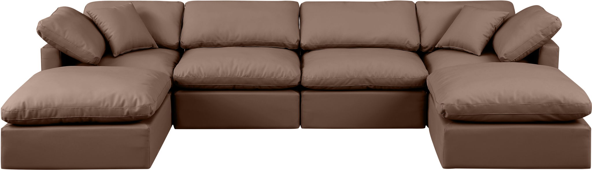 Indulge - Faux Leather 6 Piece Modular Double Chaise Sectional - Urban Living Furniture (Los Angeles, CA)