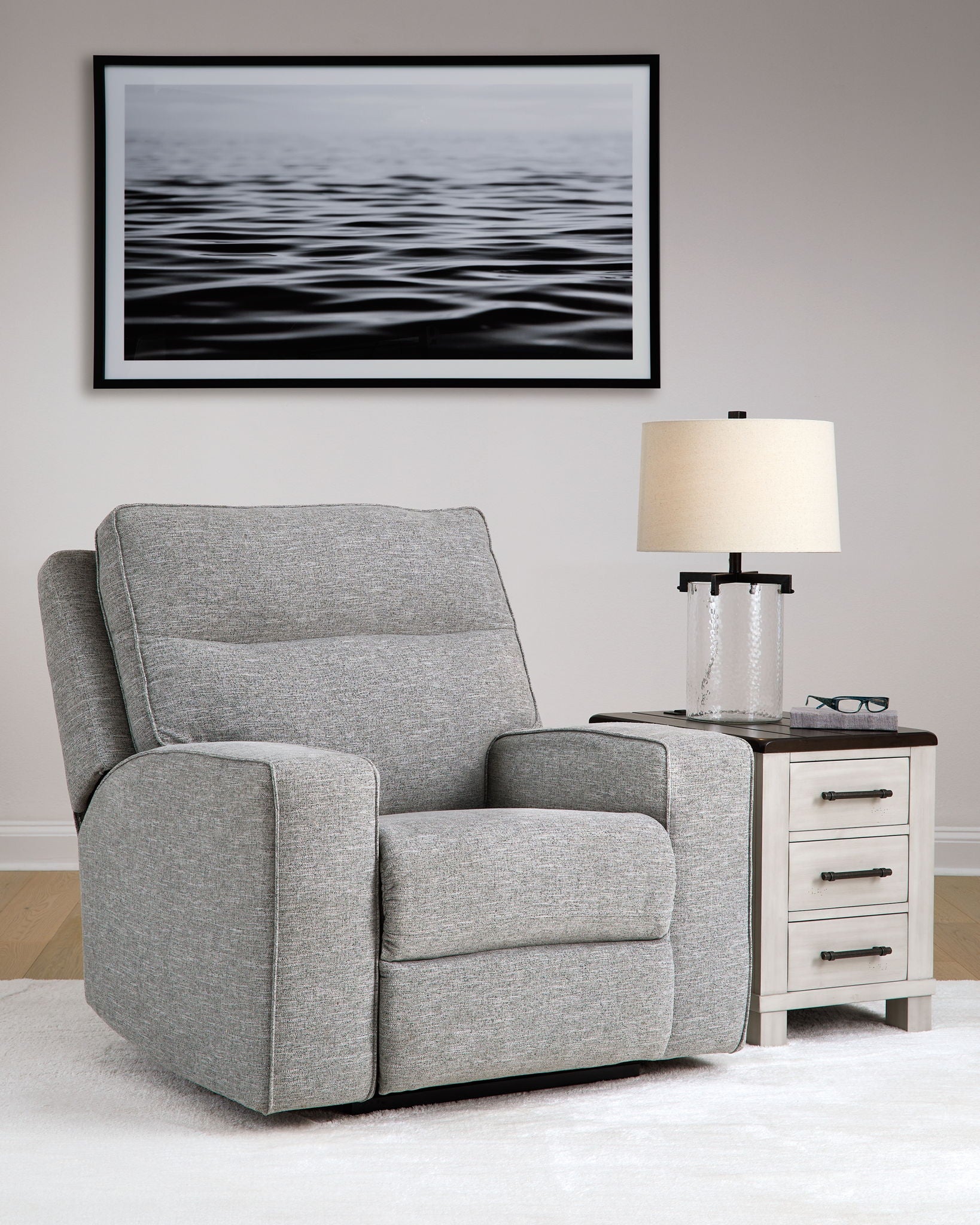 Biscoe - Pewter - Power Recliner /Adj Headrest - Urban Living Furniture (Los Angeles, CA)