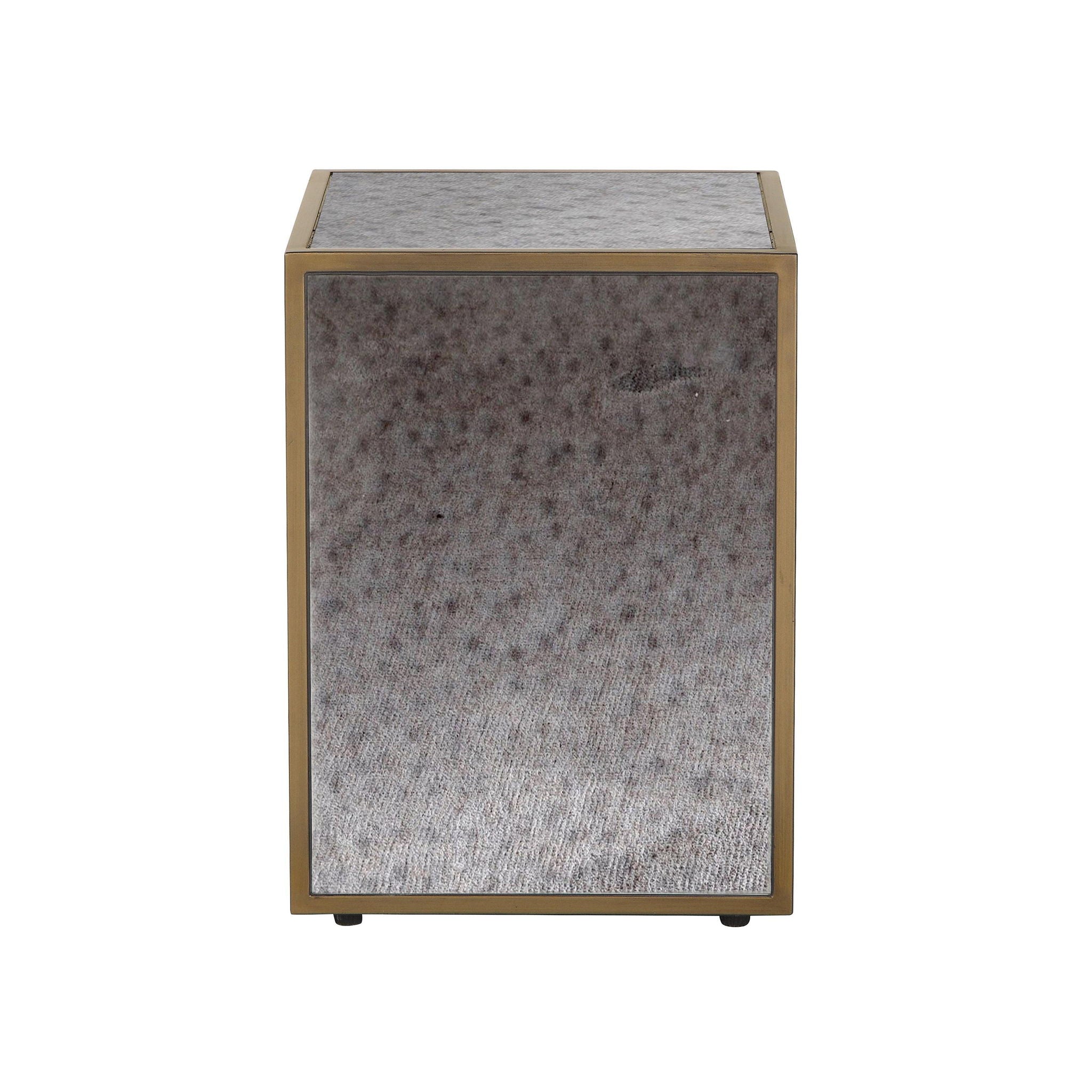 Lana - Mirrored Side Table - Antique Mirror - Urban Living Furniture (Los Angeles, CA)