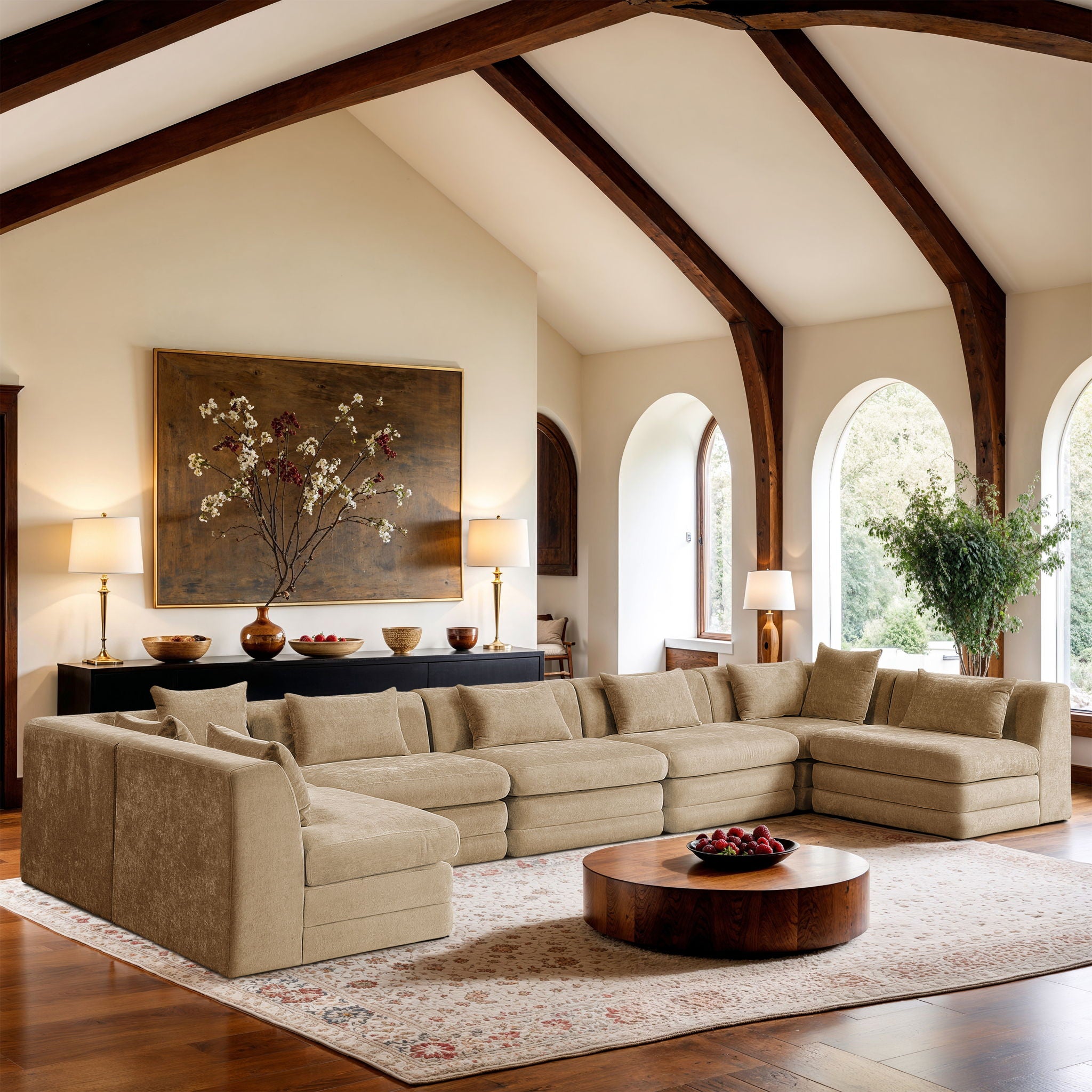 Stellar - 7 Piece Chenille Fabric Upholstered Modular Sectional - Urban Living Furniture (Los Angeles, CA)