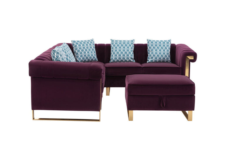 Maddie - Velvet Sectional Sofa - Urban Living Furniture (Los Angeles, CA)