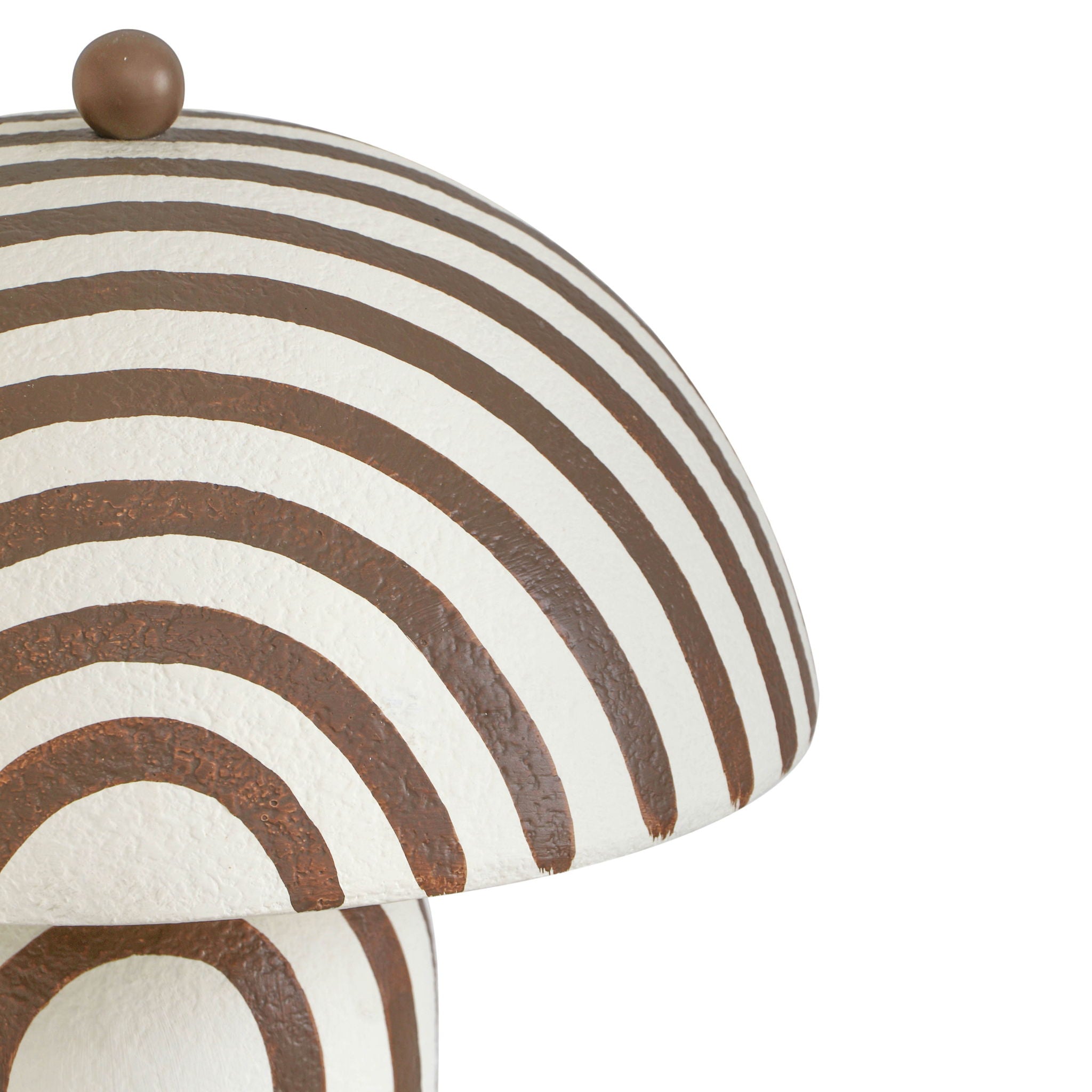 Maiori - Striped Papier Mache Table Lamp