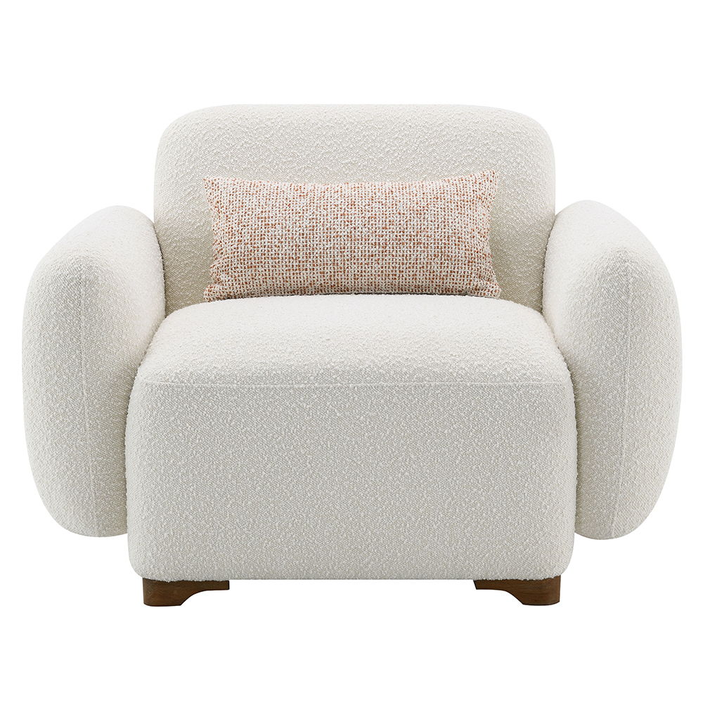 Darius - Chair With Pillow - Beige Boucle - Urban Living Furniture (Los Angeles, CA)