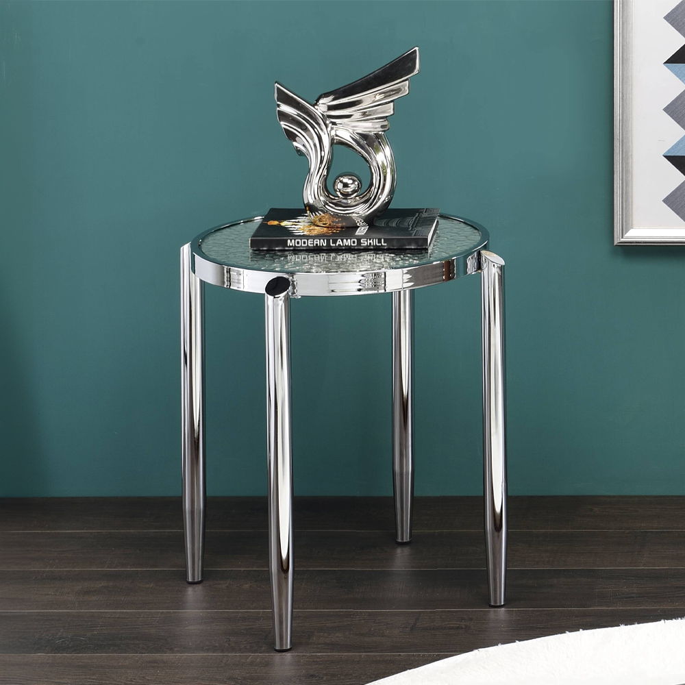 Abbe - End Table - Glass & Chrome - Urban Living Furniture (Los Angeles, CA)