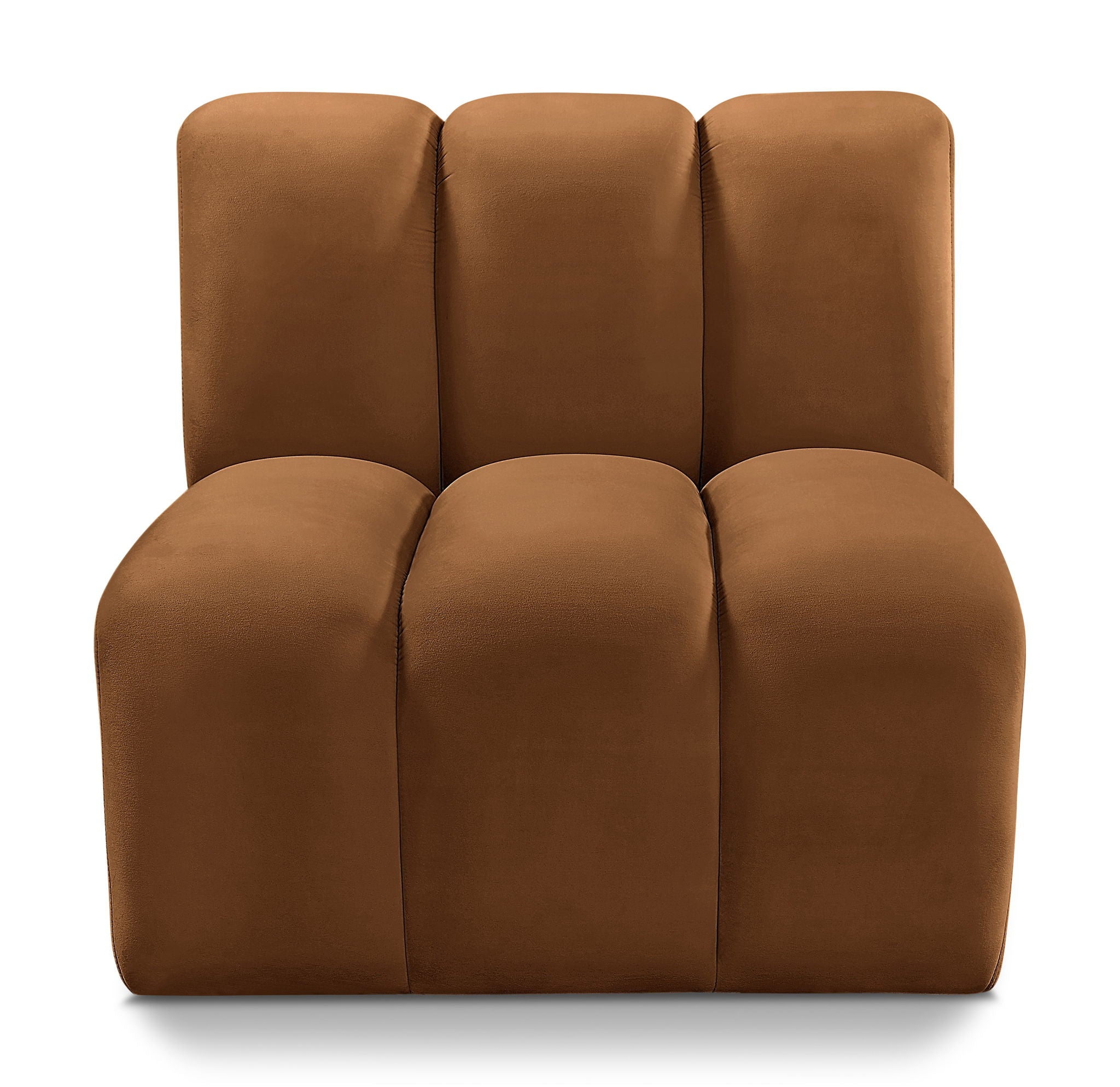 Arc - Velvet Straight Chair - Saddle - Urban Living Furniture (Los Angeles, CA)