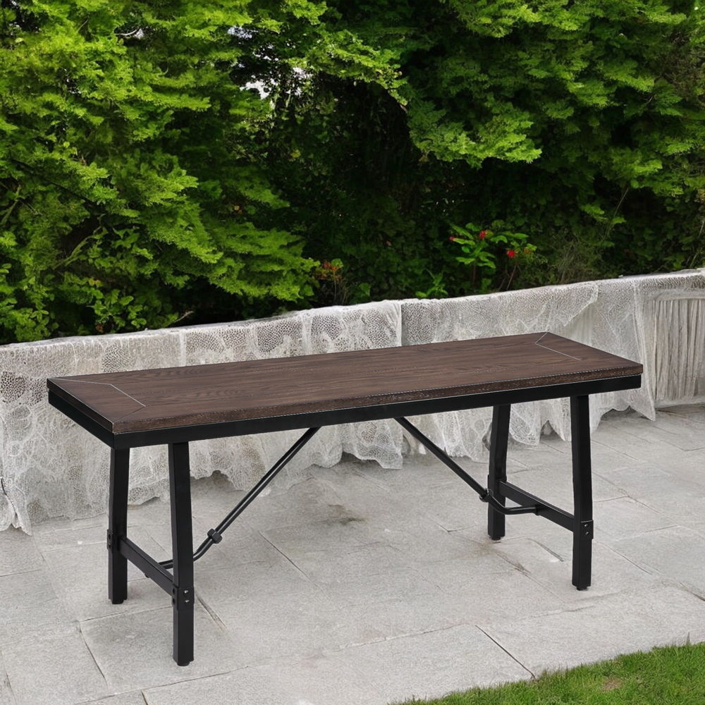Mariatu - Bench - Oak & Black - Urban Living Furniture (Los Angeles, CA)