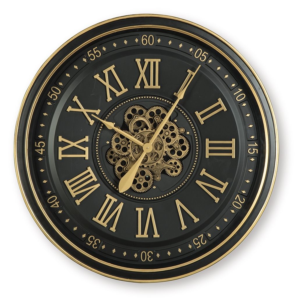 Dairton - Black / Gold Finish - Wall Clock - Urban Living Furniture (Los Angeles, CA)