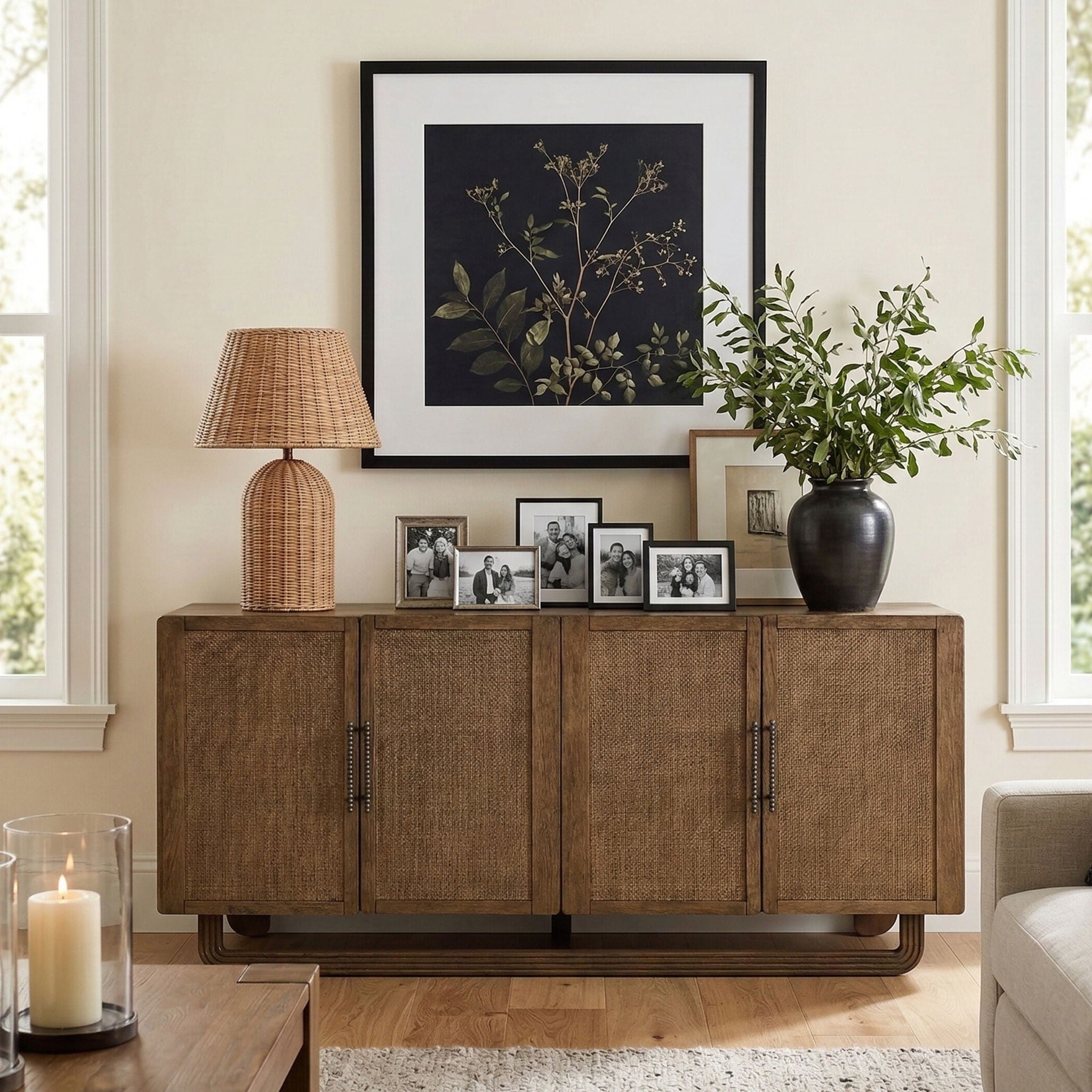 Sova - Solid Wood, Oak Veneer And Stainless Steel Sideboard/Buffet - Urban Living Furniture (Los Angeles, CA)