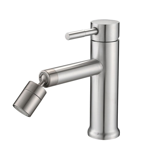 2 Mode Bathroom Faucet With 360° Rotating Aerator For Sink