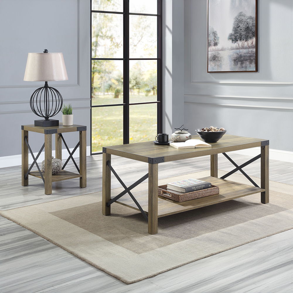 Abiram - End Table - Rustic Oak - Urban Living Furniture (Los Angeles, CA)