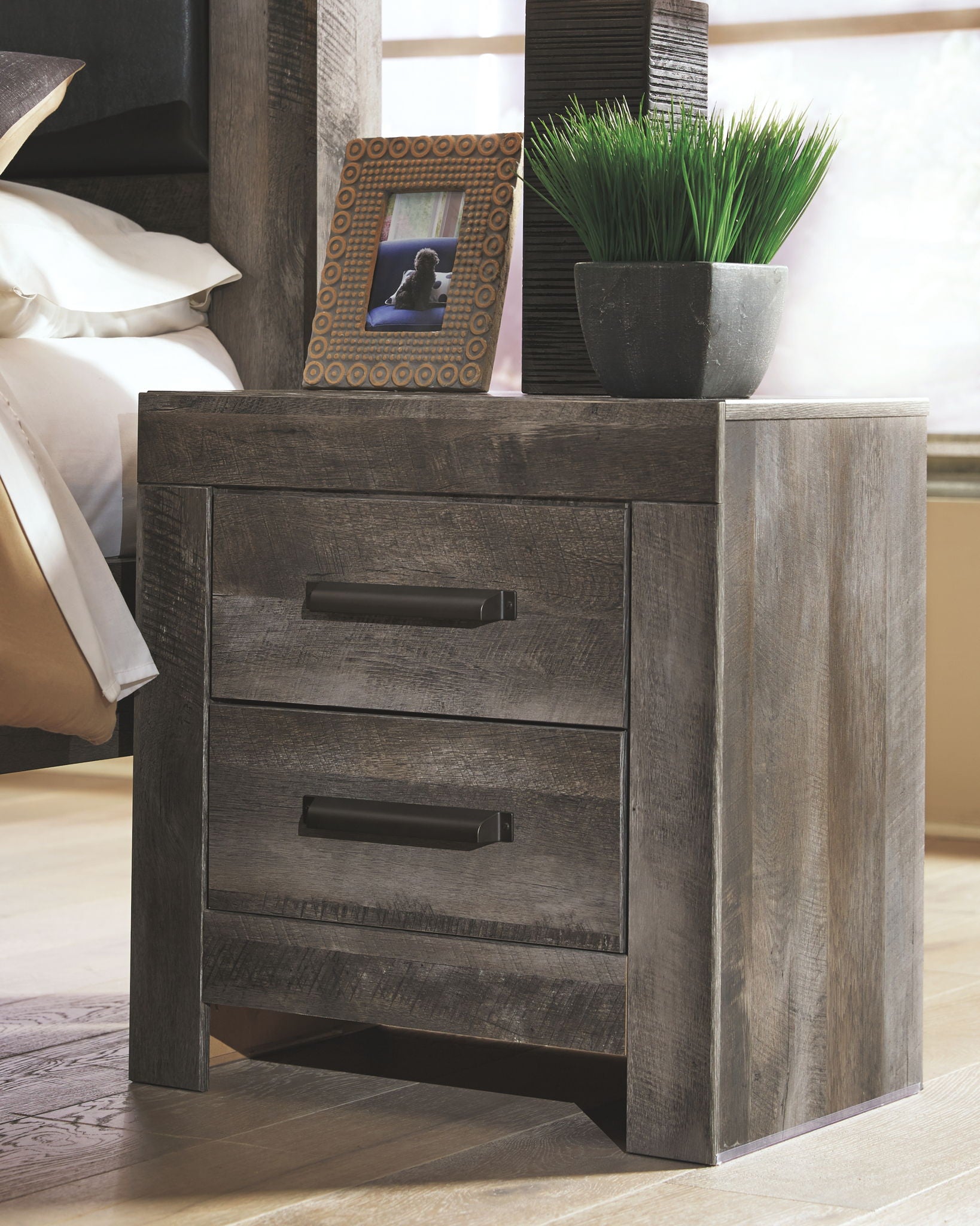 Wynnlow - Gray - Two Drawer Night Stand - Urban Living Furniture (Los Angeles, CA)