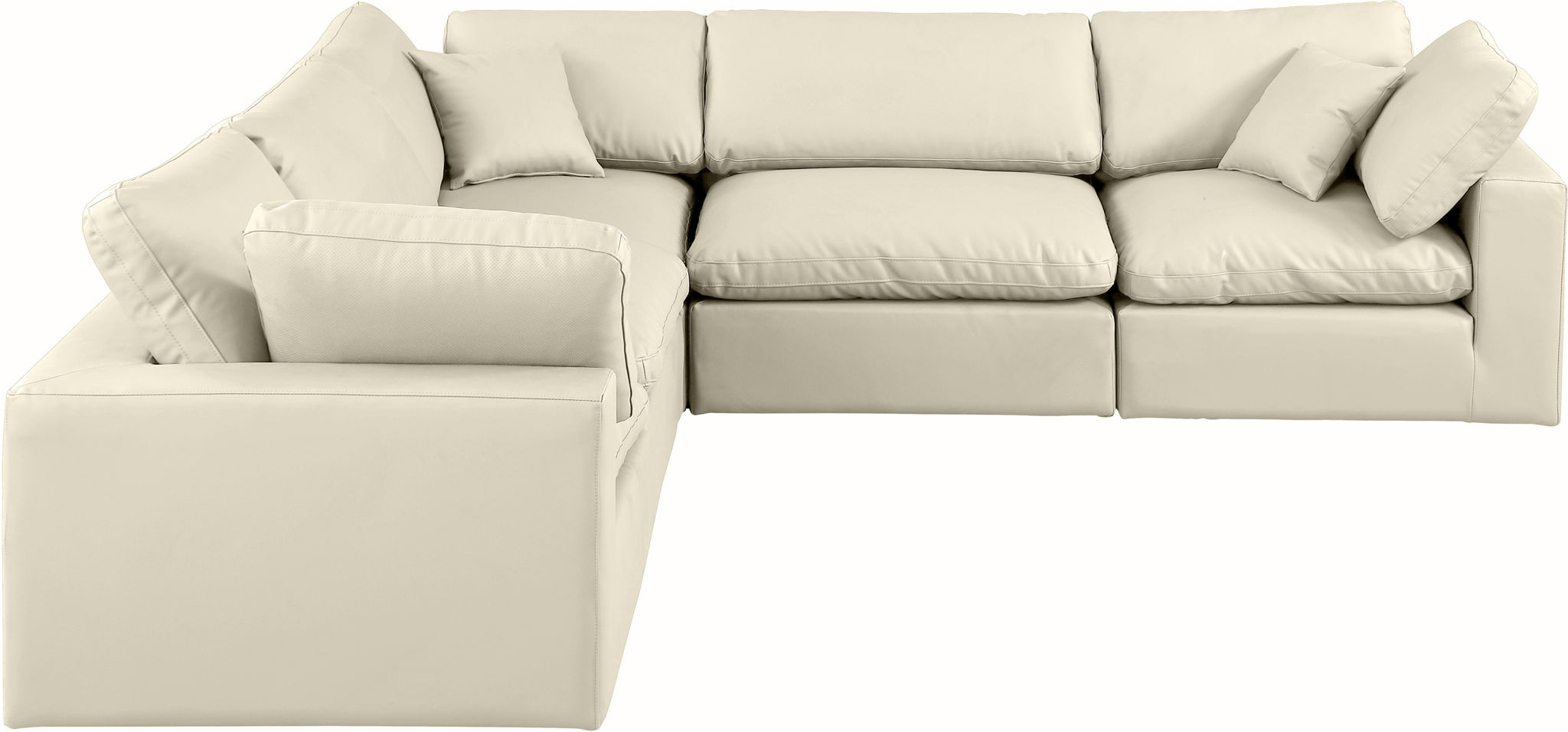 Comfy - 5 Piece Faux Leather Modular Corner Sectional - Urban Living Furniture (Los Angeles, CA)