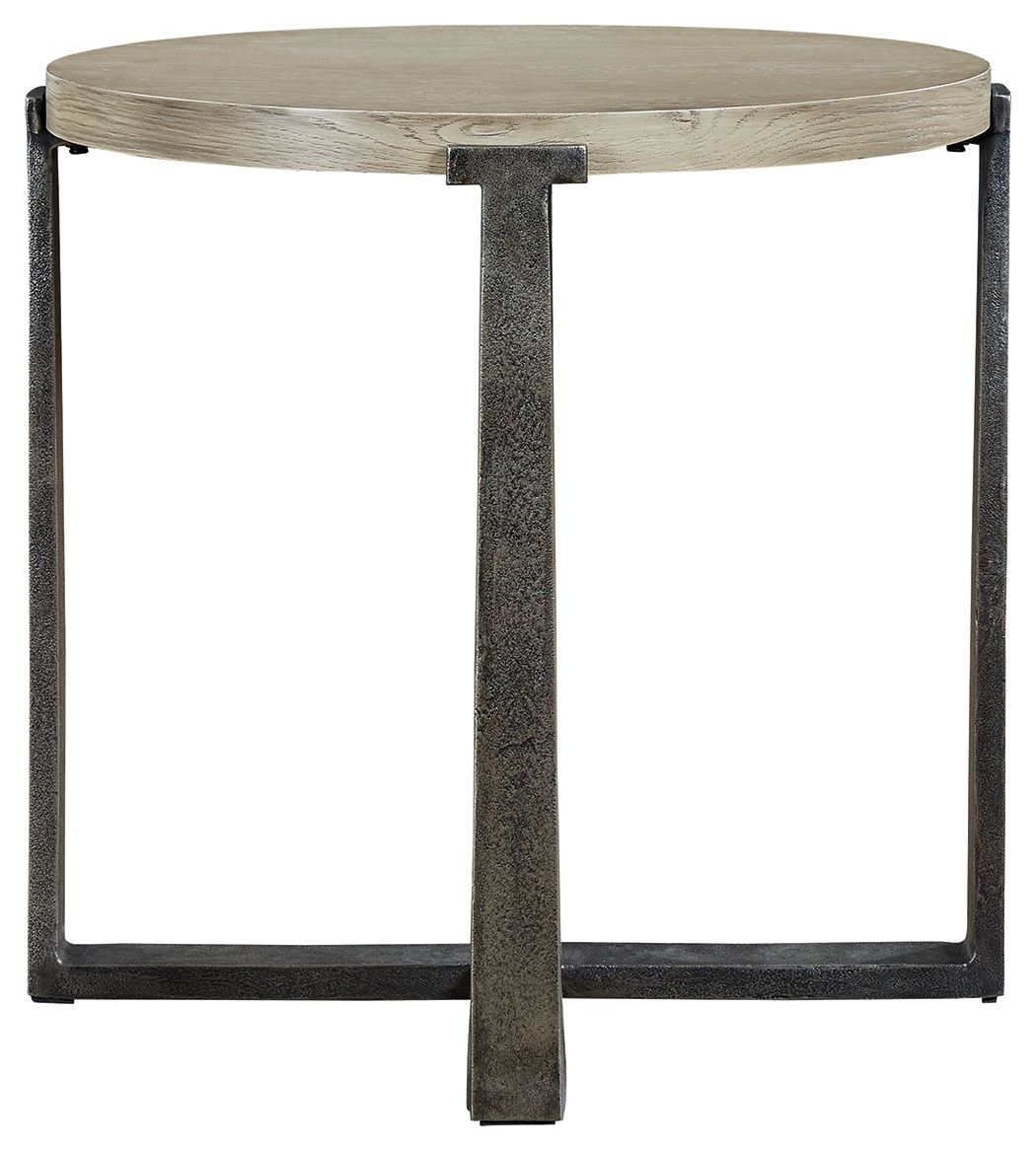 Dalenville - Gray - Round End Table - Urban Living Furniture (Los Angeles, CA)
