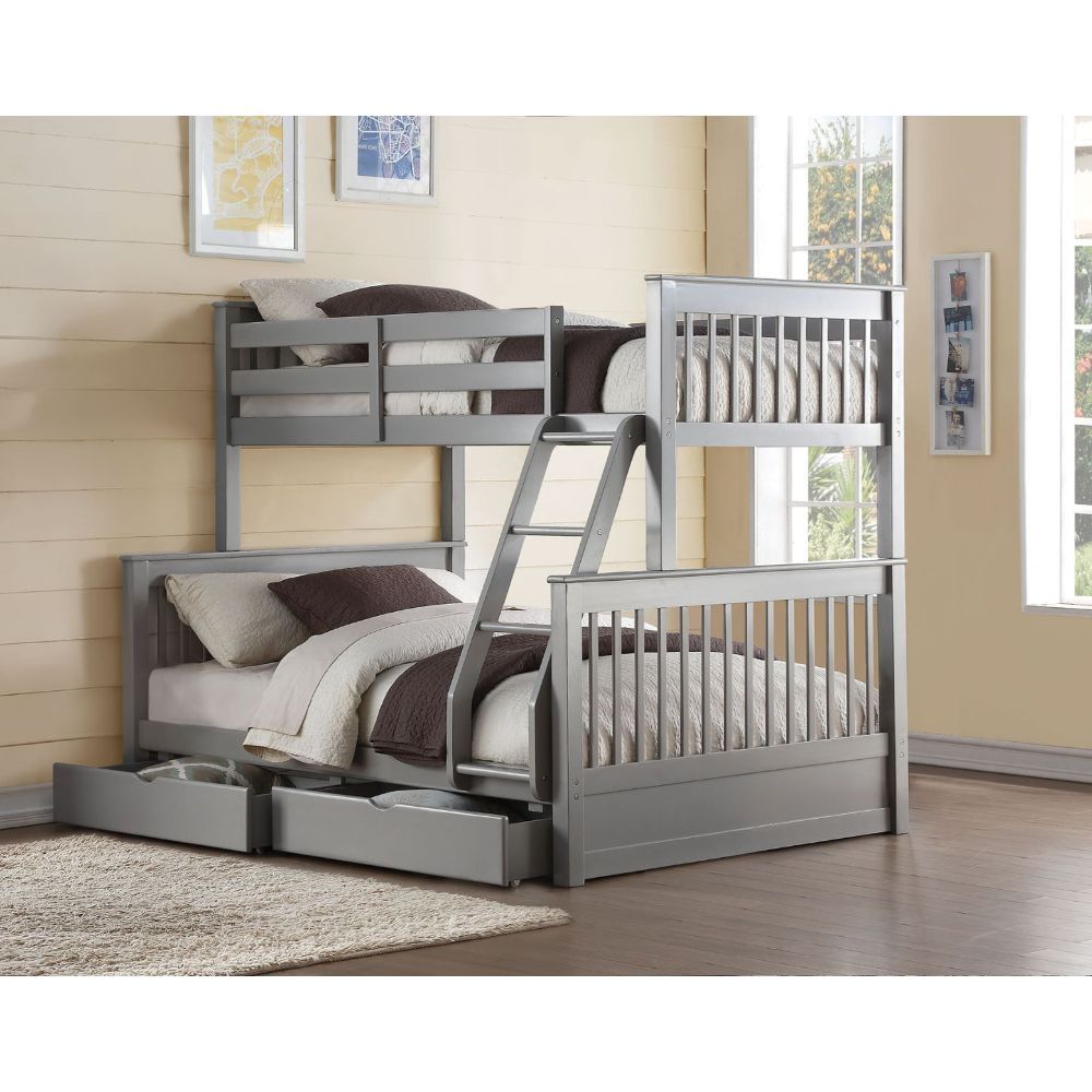 Haley II - Twin Over Full Bunk Bed - Gray - Urban Living Furniture (Los Angeles, CA)