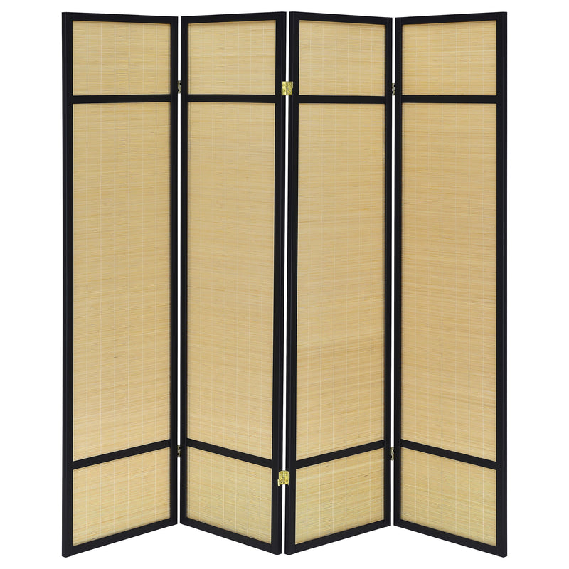 Pearce - 4 - Panel Bamboo Room Divider Folding Screen - Natural