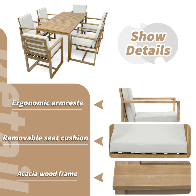 Patio Dining Set Outdoor Dining Table And Chair Set With And Removable Cushions For Patio