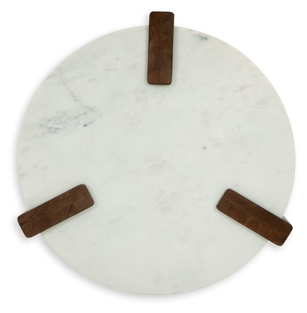 Isanti - White / Brown - Round End Table - Urban Living Furniture (Los Angeles, CA)