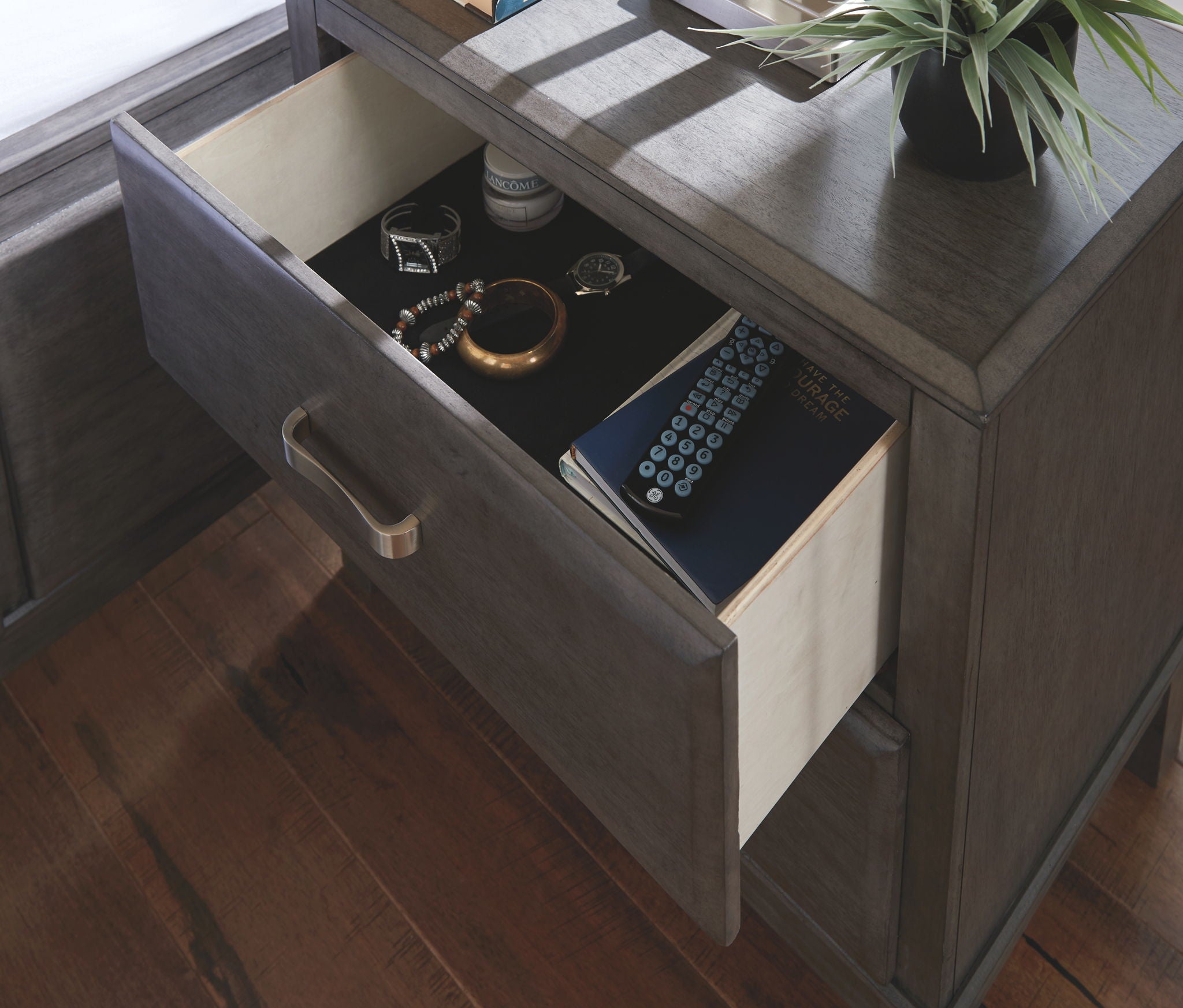 Caitbrook - Gray - Two Drawer Night Stand - Urban Living Furniture (Los Angeles, CA)